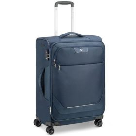   Roncato Joy 4 kerekes, bővíthető puhafedeles sötétkék kabinbőrönd 63 cm