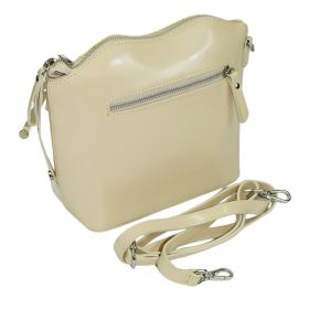 Rialto bézs-arany színű női bőr válltáska 21 × 20 cm