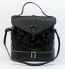 Rialto olasz design női bőr hátizsák, válltáska, fekete