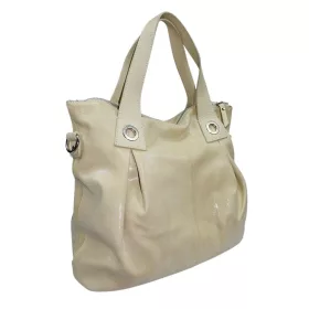   Rialto bézs színű női bőr kézitáska, válltáska 35 × 33 cm