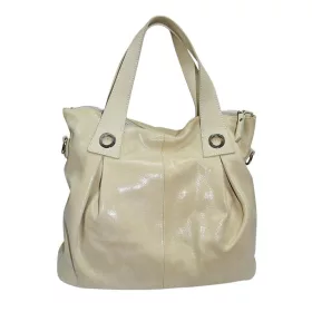   Rialto bézs színű női bőr kézitáska, válltáska 35 × 33 cm