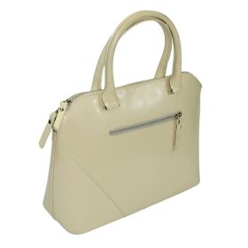   Rialto bézs-arany színű női bőr kézitáska, válltáska 31 × 22 cm