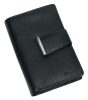 Rialto női fekete bőr pénztárca 10,5 cm × 15 cm