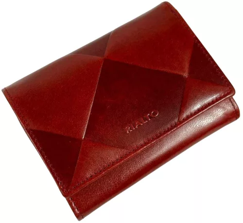 Rialto absztrakt mintás piros női bőr pénztárca 13 x 10 x 3 cm
