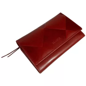   Rialto nagyméretű absztrakt mintás, piros női bőr pénztárca 16 × 10,5 cm