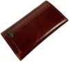 Rialto nagyméretű, absztrakt mintás barna női bőr pénztárca 16,5 × 10,5 cm