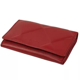   Rialto nagyméretű absztrakt piros női bőr pénztárca 16,5 × 10,5 cm