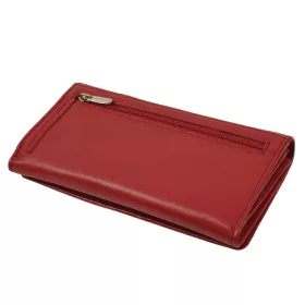   Rialto nagyméretű absztrakt piros női bőr pénztárca 16,5 × 10,5 cm