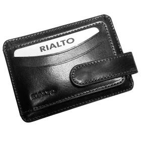 Rialto fekete színű bőr kártyatartó