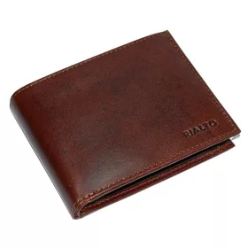 Rialto férfi barna bőr pénztárca 11,5 cm × 9 cm