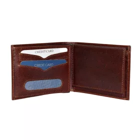 Rialto férfi barna bőr pénztárca 11,5 cm × 9 cm