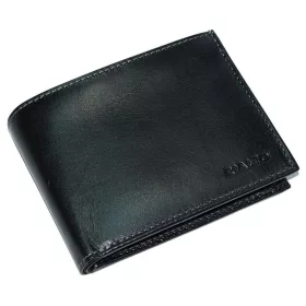 Rialto férfi fekete bőr pénztárca 11,5 cm × 9 cm