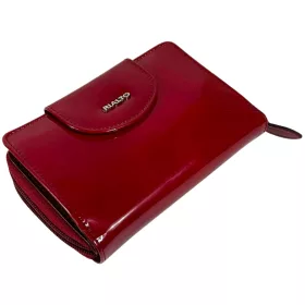   Rialto átkapcsos piros női lakk bőr pénztárca 16 x 10 cm