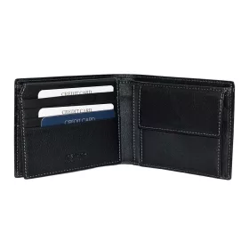 Rialto férfi fekete bőr pénztárca 12,5 cm × 9,5 cm