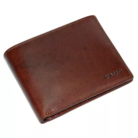 Rialto férfi barna bőr pénztárca 12 cm × 9,5 cm