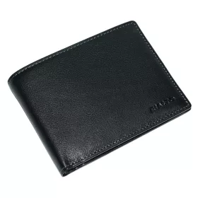 Rialto férfi fekete bőr pénztárca 12 cm × 9,5 cm