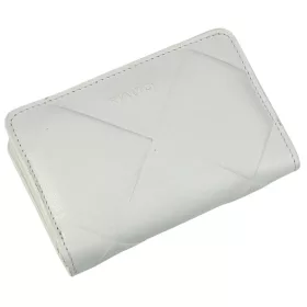   Rialto kisméretű fehér absztrakt női bőr pénztárca 13,5 × 9 × 3 cm