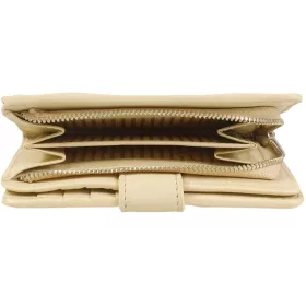   Rialto kisméretű bézs absztrakt női bőr pénztárca 13,5 × 9 × 3 cm