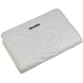   Rialto kisméretű fehér nyomott rózsás női bőr pénztárca 13,5 × 9 × 3 cm