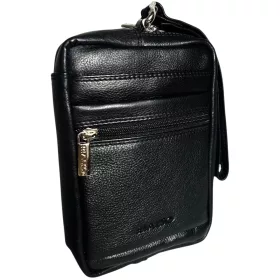 Rialto férfi fekete bőr autóstáska 13 × 18 cm