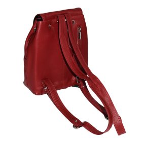   Rialto női, sötétpiros színű bőr hátizsák 20,5×26 cm