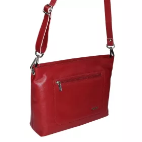   Rialto női, sötétpiros színű bőr kézitáska, válltáska 29×24,5 cm