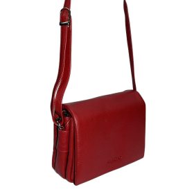 Rialto női, kisméretű, sötétpiros színű bőr kézitáska, válltáska
