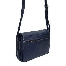 Rialto női, kisméretű, sötétkék színű bőr kézitáska, válltáska