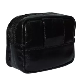 Rialto olasz férfi fekete, övre fűzhető bőr autóstáska 