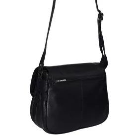 Rialto női, fekete színű bőr kézitáska, válltáska 24×19 cm
