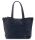 Rialto sötétkék tripla rekeszes női bőr válltáska tote táska 33 x 28 cm