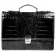 Rialto dupla rekeszes olasz női bőr aktatáska, kroko 37x28 cm