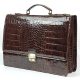Rialto dupla rekeszes olasz női bőr aktatáska, kroko 37x28 cm