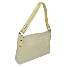 Rialto bézs színű női bőr válltáska 36 × 25 cm