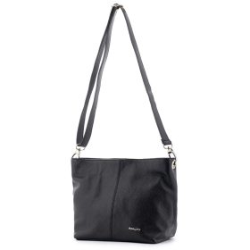 Rialto piros női bőr válltáska, levehető pántos 21x21x12 cm