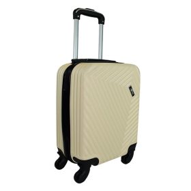   Rhino bézs színű, keményfalú, Wizzair, Ryanair kabinbőrönd 40 cm