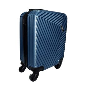   Rhino kék színű, keményfalú, Wizzair, Ryanair kabinbőrönd 40 cm