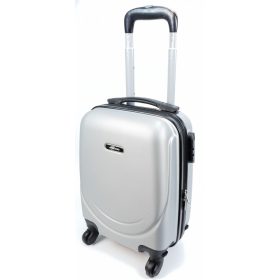   Rhino ezüst színű, keményfalú, Wizzair, Ryanair kabin bőrönd 40 cm