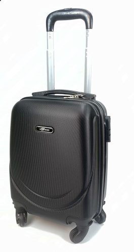 Rhino fekete színű, kemény falú, Wizzair, Ryanair kabin bőrönd 40 cm