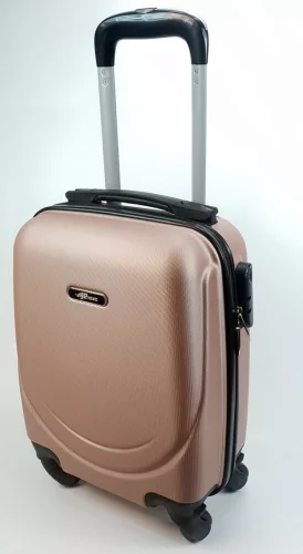 Rhino rosegold színű, keményfalú, Wizzair, Ryanair kabin bőrönd 40 cm
