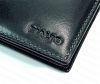 Rialto fekete kisméretű pánt nélküli bőr pénztárca 11 x 8,8 cm