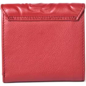   Rialto kisméretű, rózsa motívumos piros női bőr pénztárca