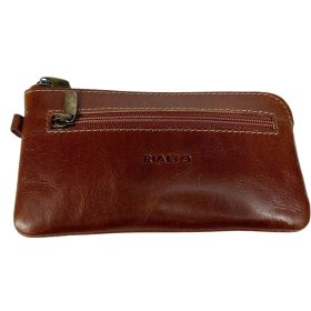 Rialto női barna bőr kulcstartó