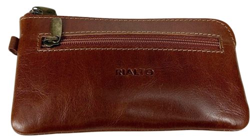 Rialto női barna bőr kulcstartó