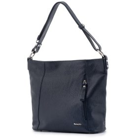   Rialto sötétkék női bőr válltáska, állítható vállpánttal 31x28x11 cm