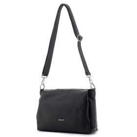   Rialto fekete női bőr válltáska, levehető pántos 26 x 19 x 9 cm