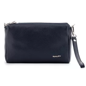 Rialto fekete női bőr válltáska, levehető pántos 26 x 19 x 9 cm