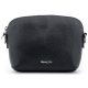 Rialto olasz fekete női bőr oldaltáska, crossbody 21 × 15 × 6,5 cm