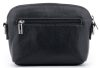 Rialto olasz fekete női bőr oldaltáska, crossbody 21 × 15 × 6,5 cm