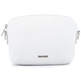   Rialto olasz fehér női bőr oldaltáska, crossbody 21 × 15 × 6,5 cm